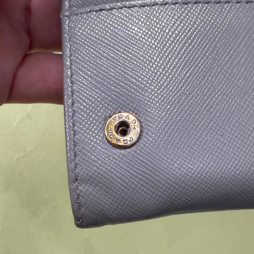 Vintage Prada Gray Leather Wallet - Picture 13 of 13